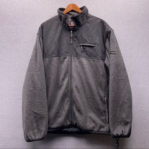 Arrow Outdoor Gear Black Dark Grey Two Tone Full Zip Collared Fleece Jacket L